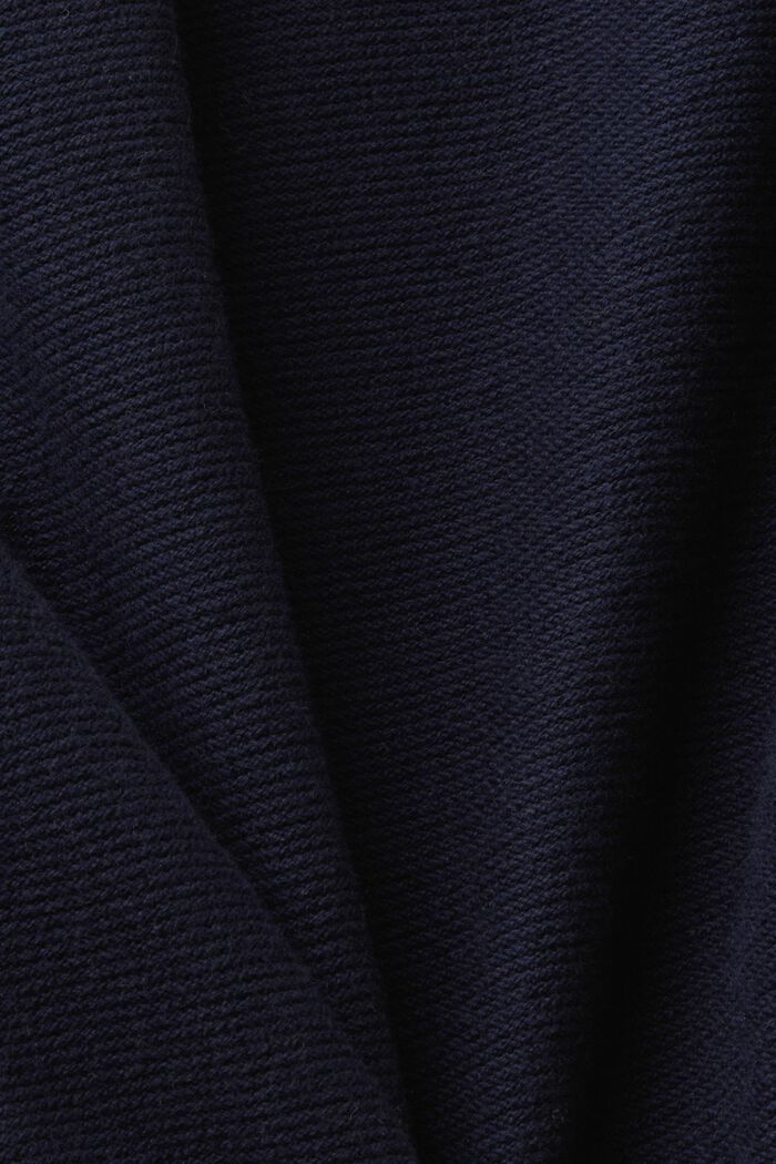 Pullover in cotone jacquard, NAVY, detail image number 5