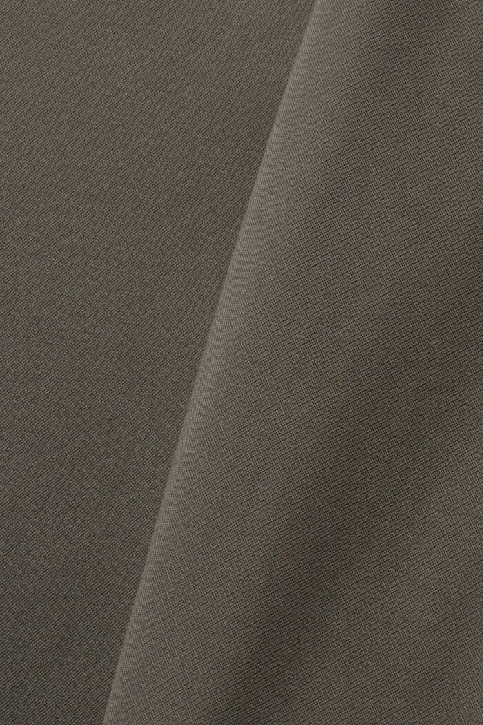 Blazer monopetto in jersey di cotone piqué, DARK KHAKI, detail image number 4