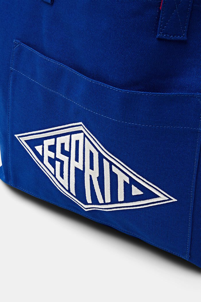 Tote Bag con logo in canvas, BRIGHT BLUE, detail image number 1