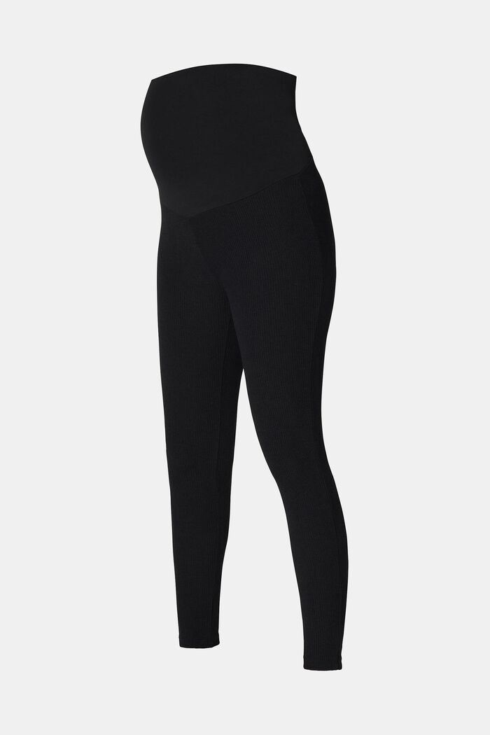 Leggings in jersey a coste MATERNITY, BLACK INK, detail image number 3