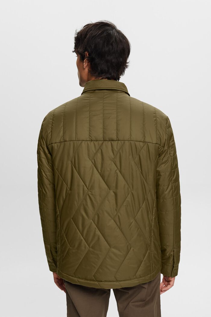 Riciclata: giacca trapuntata lightweight, DARK KHAKI, detail image number 3