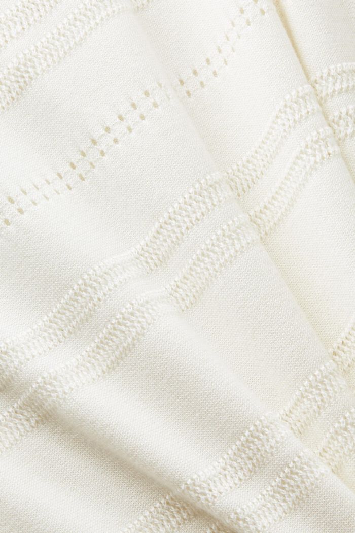 Pullover a maglia a maniche corte, OFF WHITE, detail image number 4