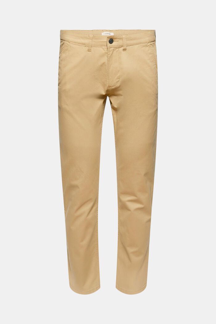 Pantaloni chino stretch, cotone biologico, BEIGE, detail image number 0