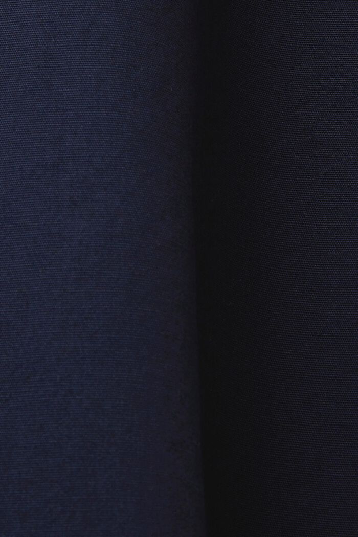Camicia in cotone con colletto alto, NAVY, detail image number 4