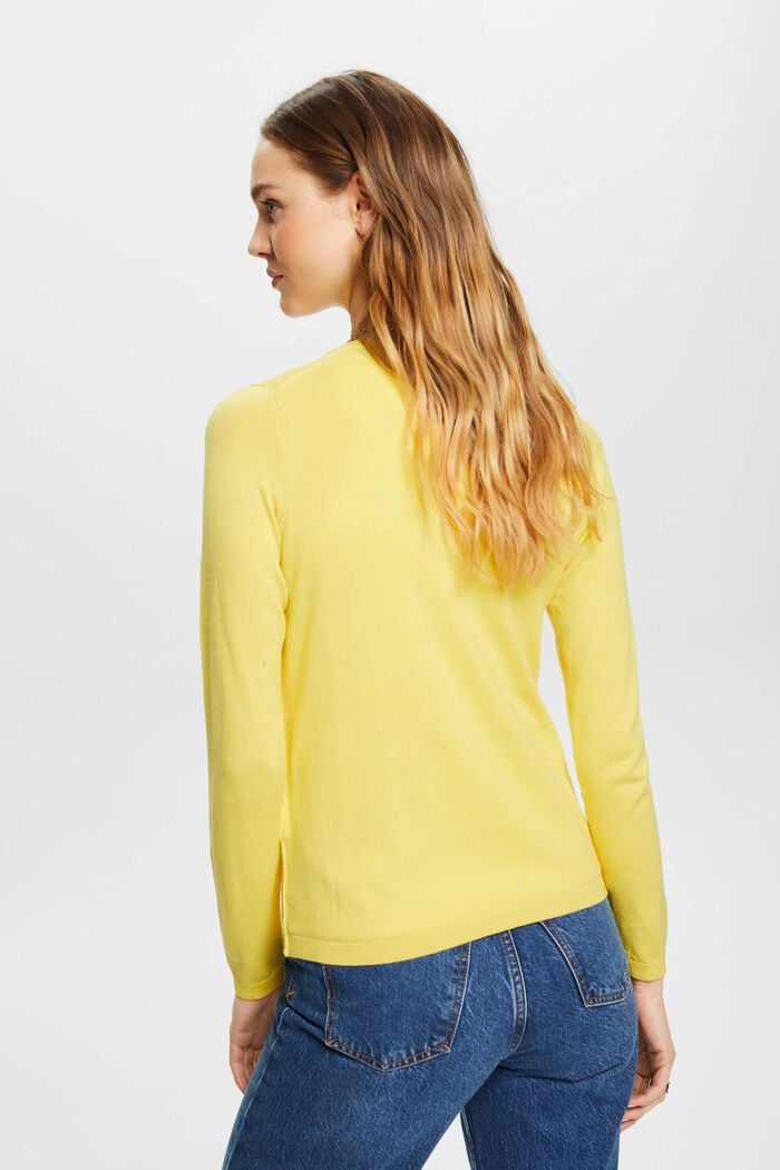 Pullover con scollo a V, LIGHT YELLOW, detail image number 3