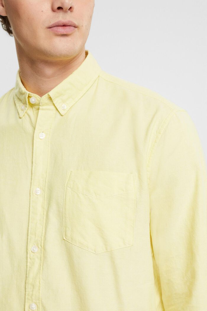 Camicia button-down, BRIGHT YELLOW, detail image number 0