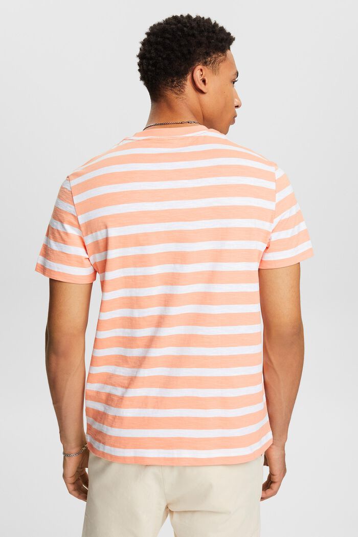 T-shirt a righe in jersey di cotone, PASTEL ORANGE, detail image number 2