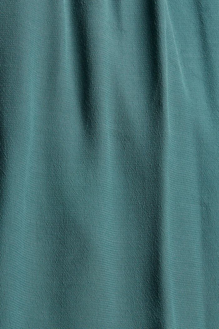 Blusa a serafino con ruches, LENZING™ ECOVERO™, TEAL BLUE, detail image number 4
