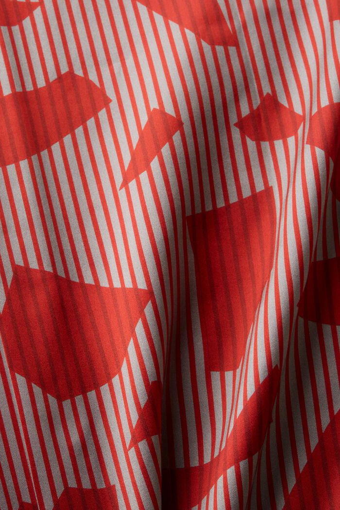 Camicia con bottoni in seta stampata, DARK RED, detail image number 5