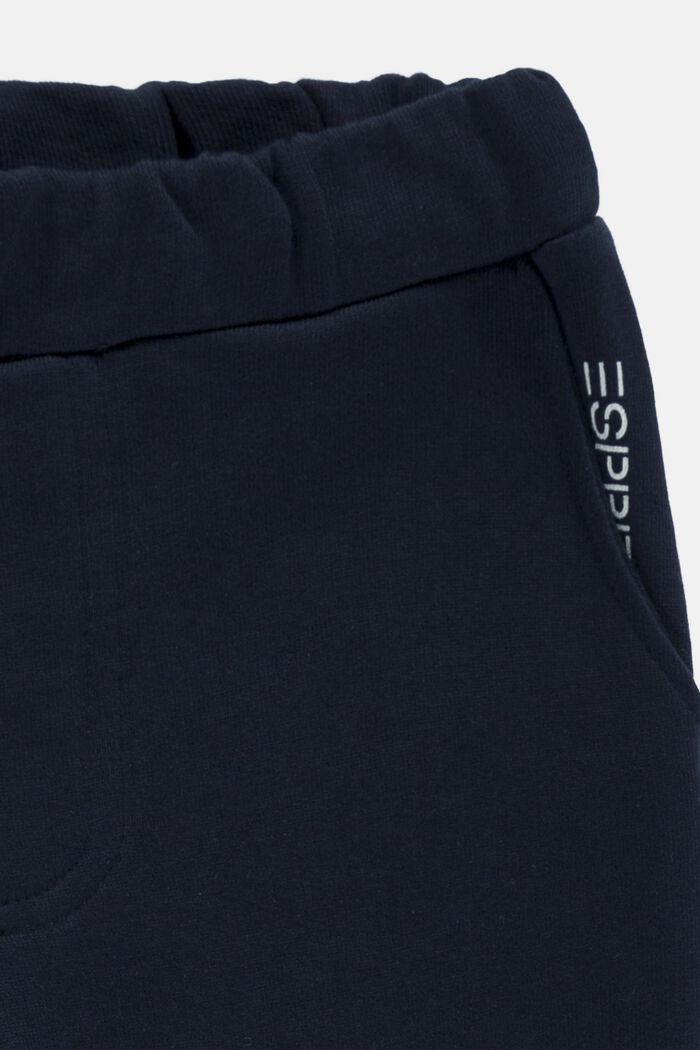 Pantaloni basic in felpa di 100% cotone, NAVY, detail image number 2