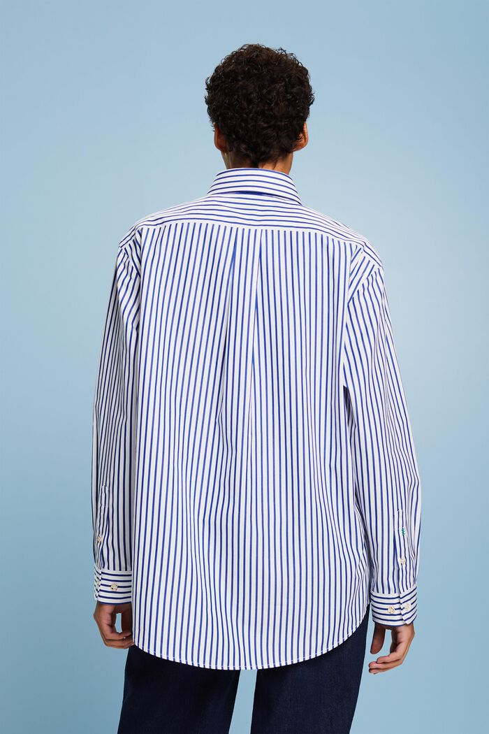 Camicia in popeline a righe, BRIGHT BLUE, detail image number 2
