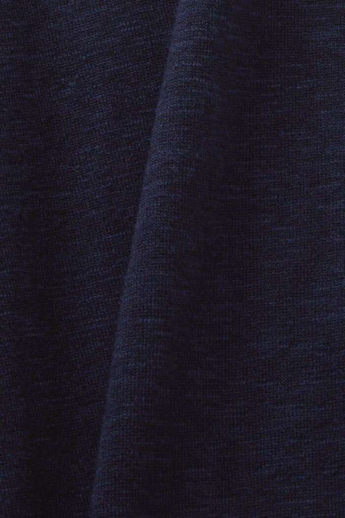 Pullover girocollo in cotone e lino, NAVY, detail image number 4