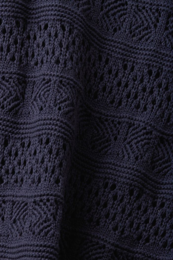 Pullover in cotone sostenibile strutturato, NEW NAVY, detail image number 4