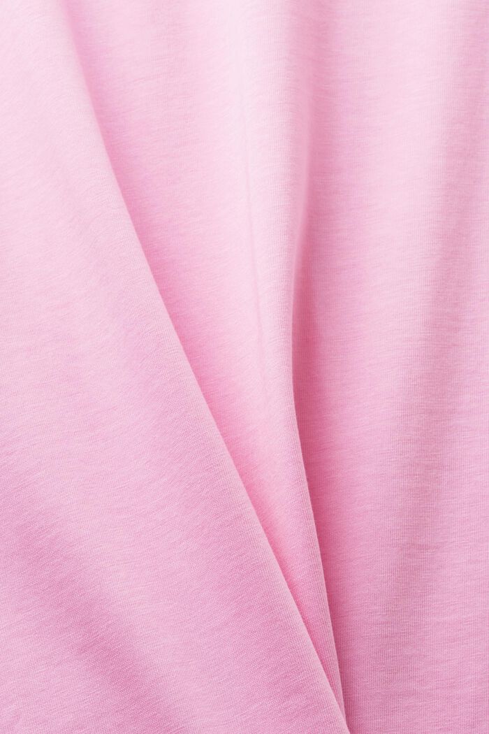 T-shirt in jersey di cotone con logo, PINK, detail image number 5