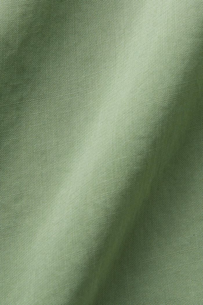 Blusa senza maniche con colletto elasticizzato, PALE KHAKI, detail image number 4