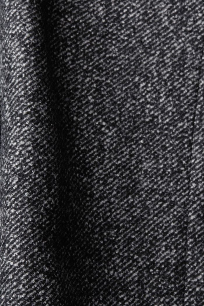 Cappotto imbottito in misto lana con fodera staccabile, ANTHRACITE, detail image number 1