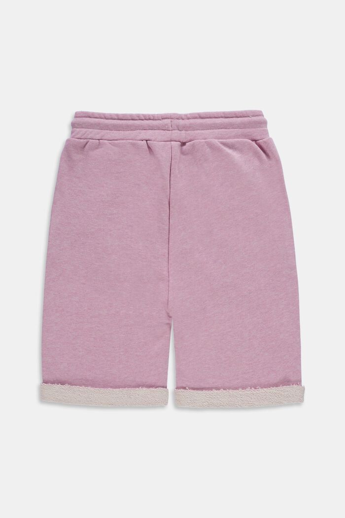 Shorts felpati in cotone, LIGHT PINK, detail image number 1