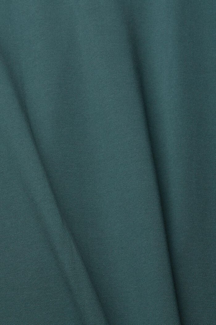 Polo in piqué di cotone, TEAL BLUE, detail image number 1