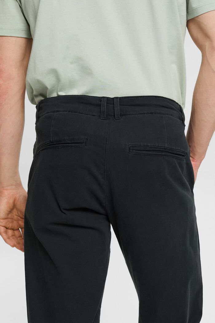 Pantaloni chino in cotone, BLACK, detail image number 0