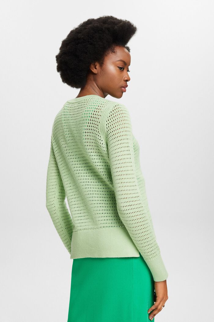 Pullover in mesh, LIGHT GREEN, detail image number 2