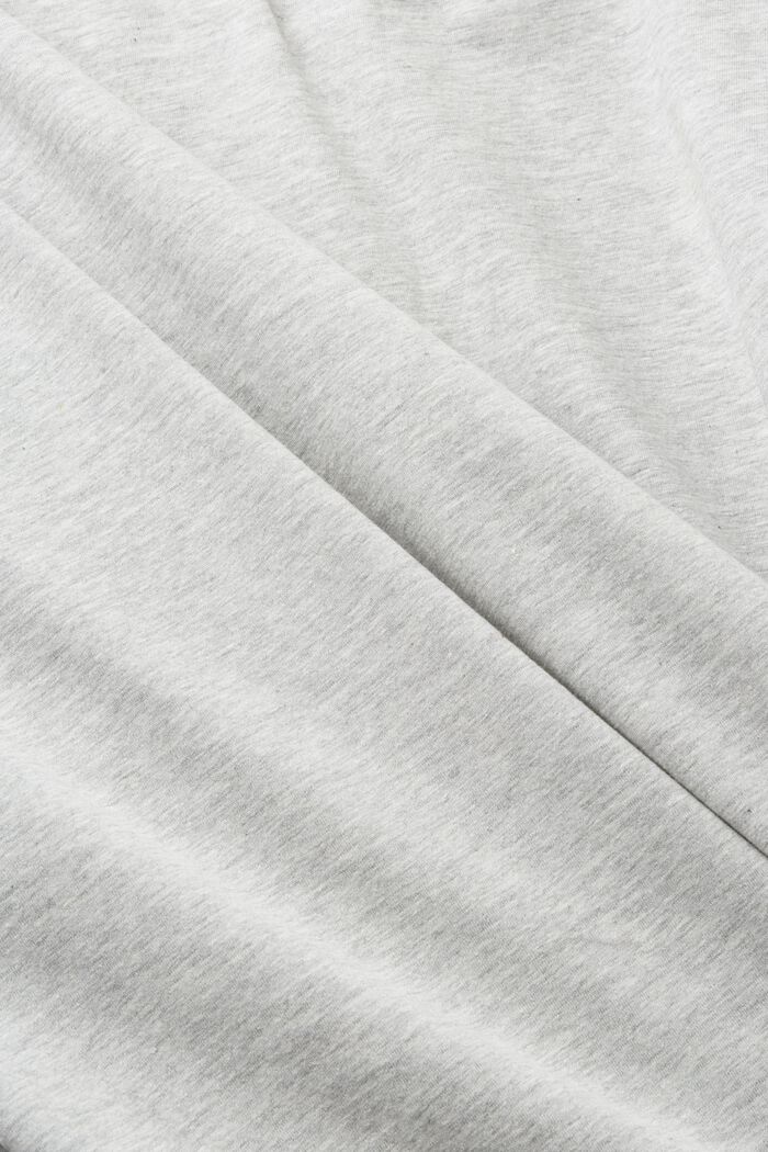 T- shirt in misto viscosa e cotone con stampa, LIGHT GREY, detail image number 5
