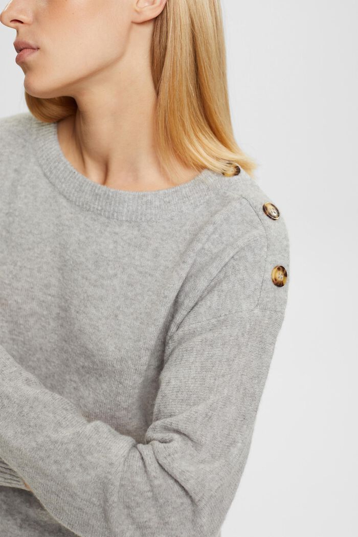 Con lana: pullover a righe, LIGHT GREY, detail image number 0