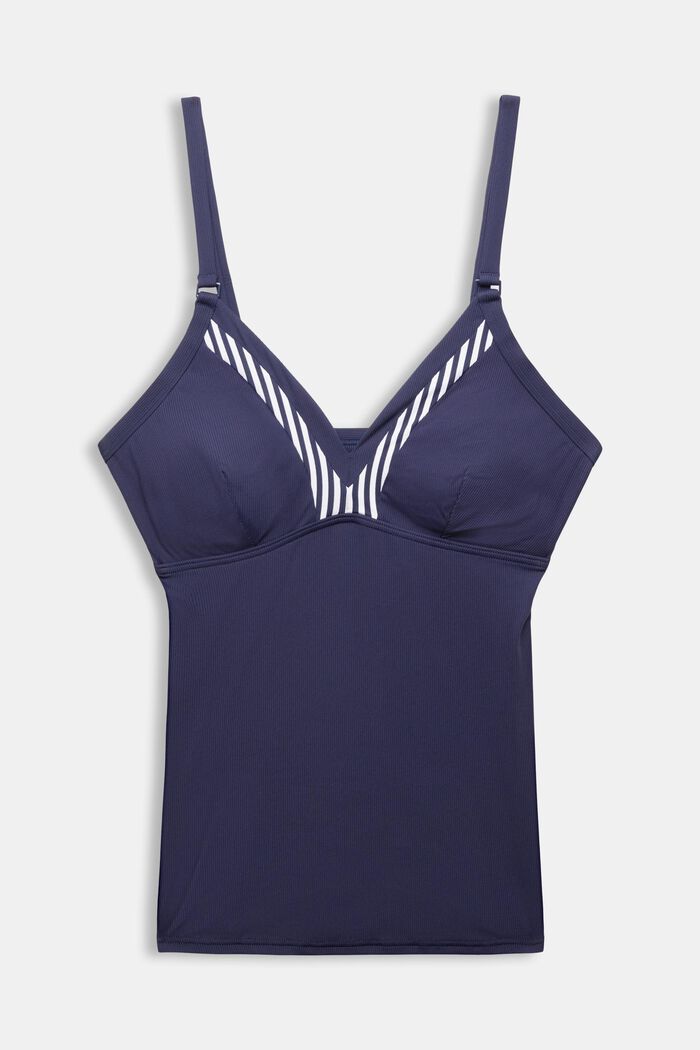 Top da tankini a righe, NAVY, detail image number 5