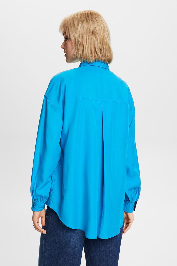 Camicia blusata oversize, BLUE, detail image number 3
