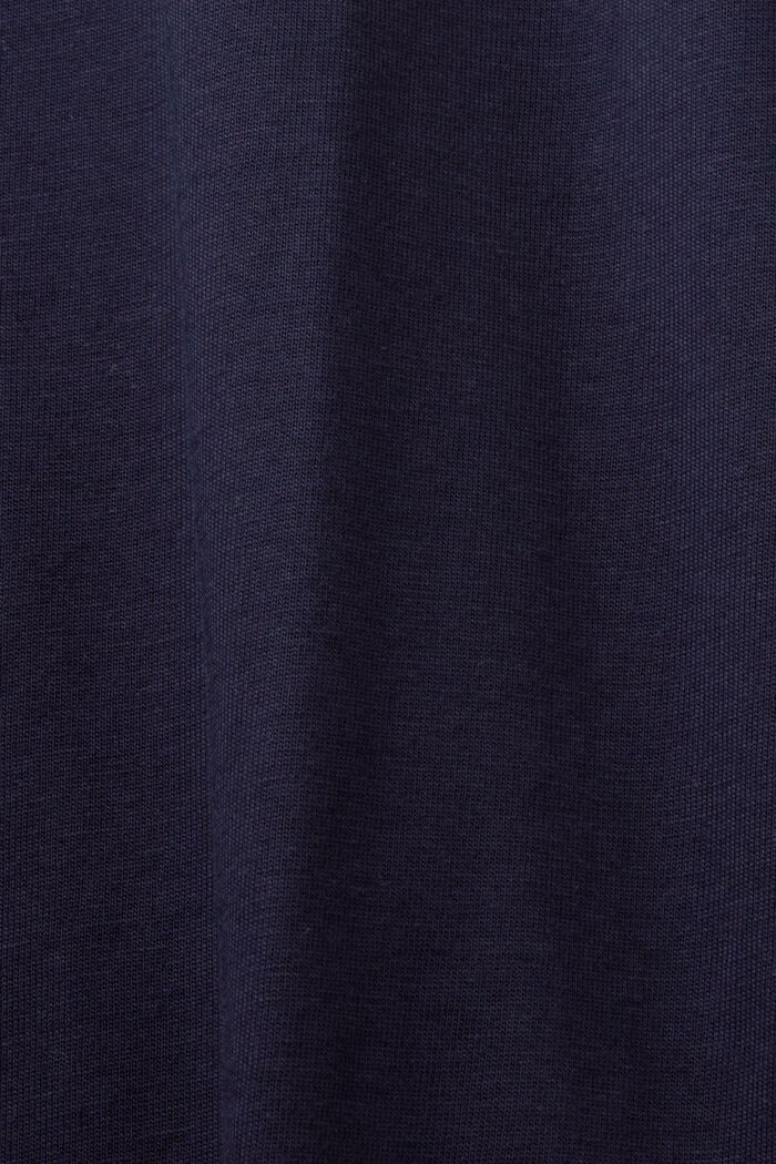 T-shirt girocollo in jersey di cotone Pima, NAVY, detail image number 5