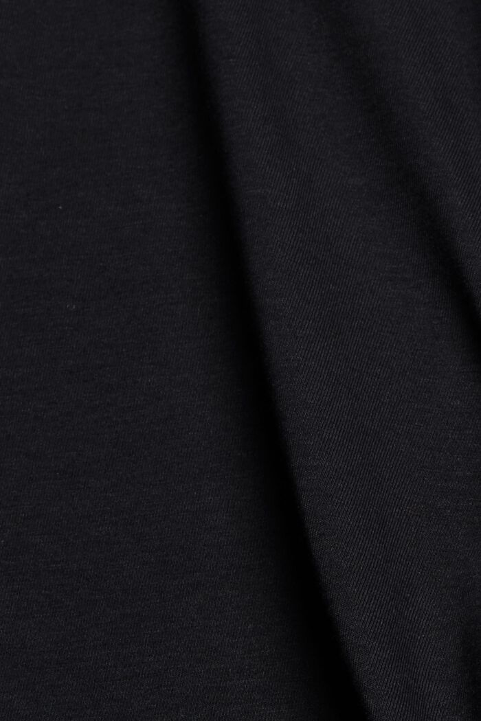 Shorts in jersey di cotone biologico, BLACK, detail image number 4