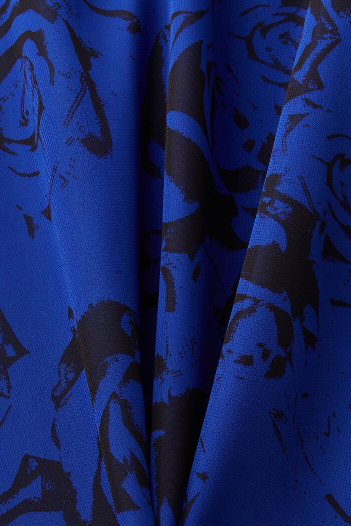 Maxi abito in chiffon con scollo a V stampato, BRIGHT BLUE, detail image number 6