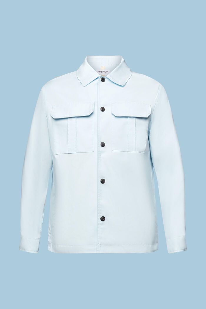 Overshirt in twill, PASTEL BLUE, detail image number 5