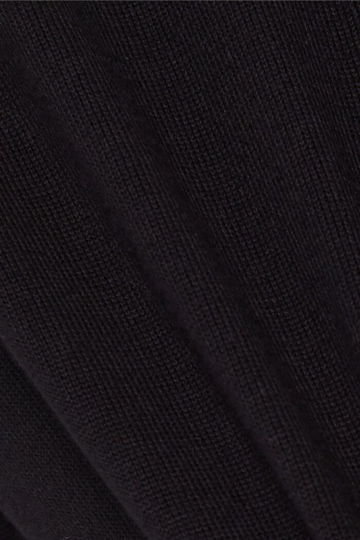 Cardigan con zip in 100% cotone biologico, BLACK, detail image number 4