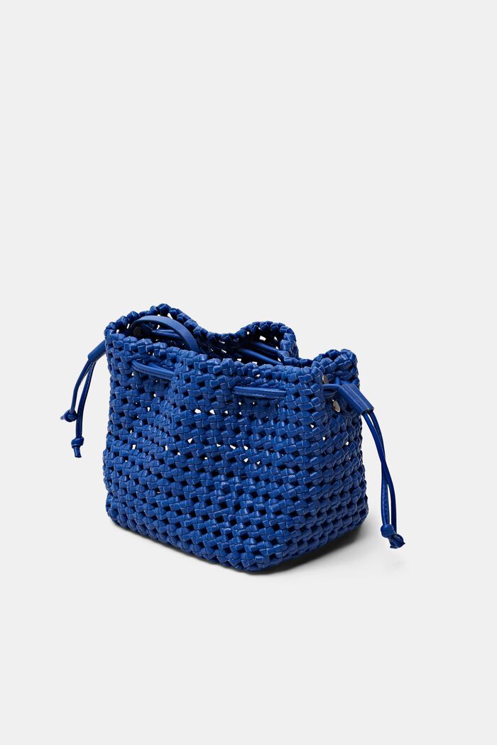 Borsa a tracolla in pelle, BRIGHT BLUE, detail image number 0