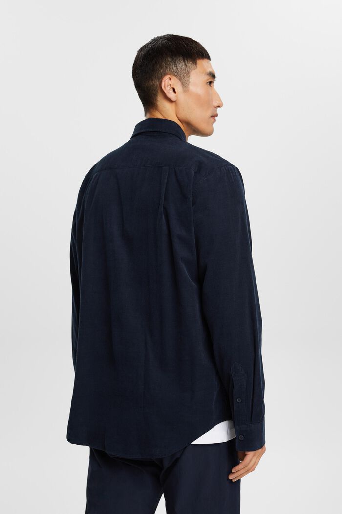 Camicia di velluto, 100% cotone, PETROL BLUE, detail image number 3