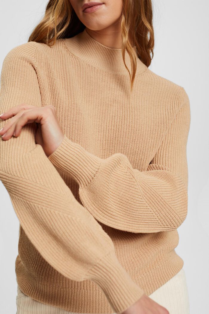 Pullover a lupetto in maglia, CREAM BEIGE, detail image number 2