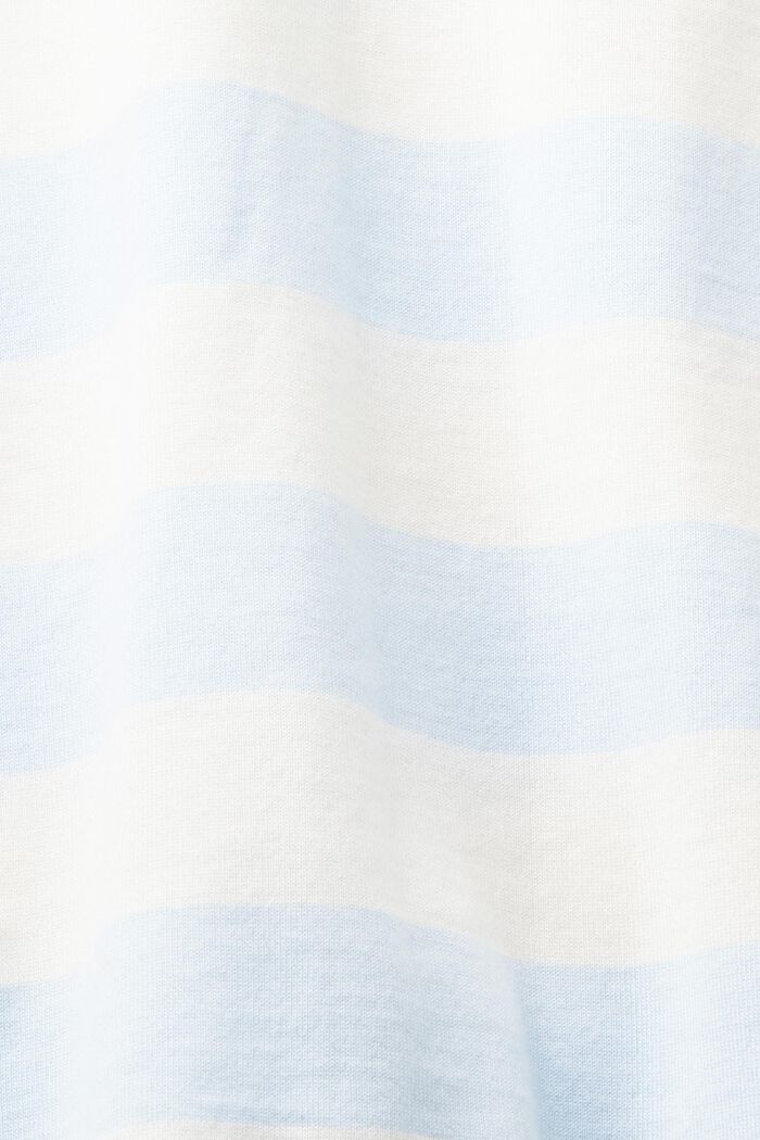 T-shirt in cotone con logo a righe, PASTEL BLUE, detail image number 4