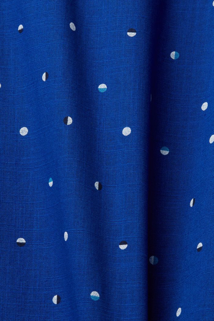 Camicia in cotone fiammato con motivo a pois a forma di luna, INK, detail image number 4