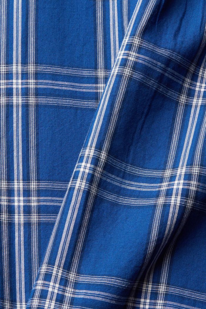 Blusa a quadri con colletto abbottonato, BLUE, detail image number 1