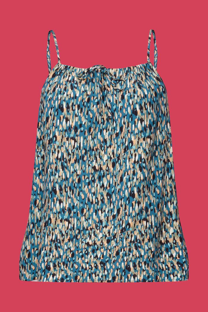 Top strappy con stampa allover, TURQUOISE, detail image number 5