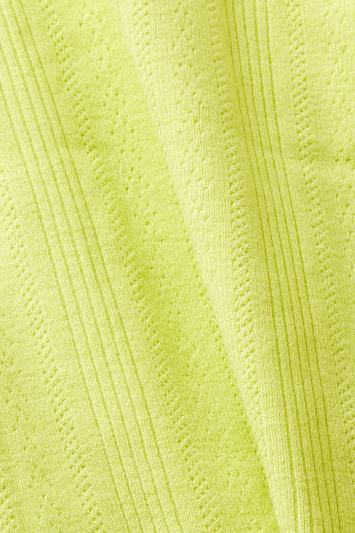 Pullover dal design a giorno, BRIGHT YELLOW, detail image number 7