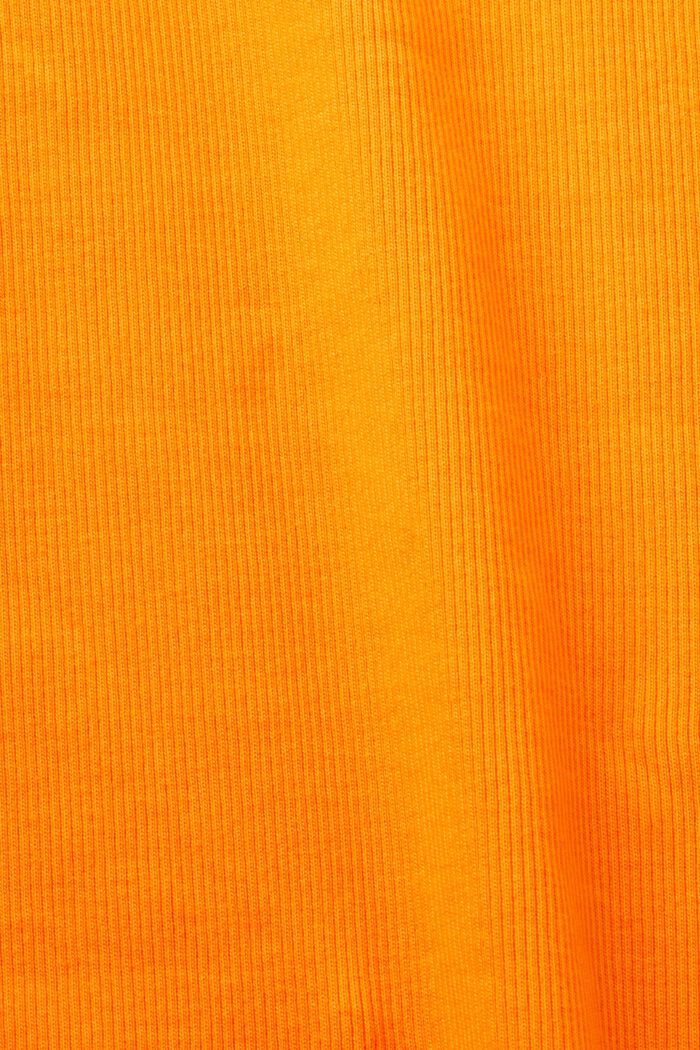 Canotta in jersey a coste, cotone elasticizzato, BRIGHT ORANGE, detail image number 5