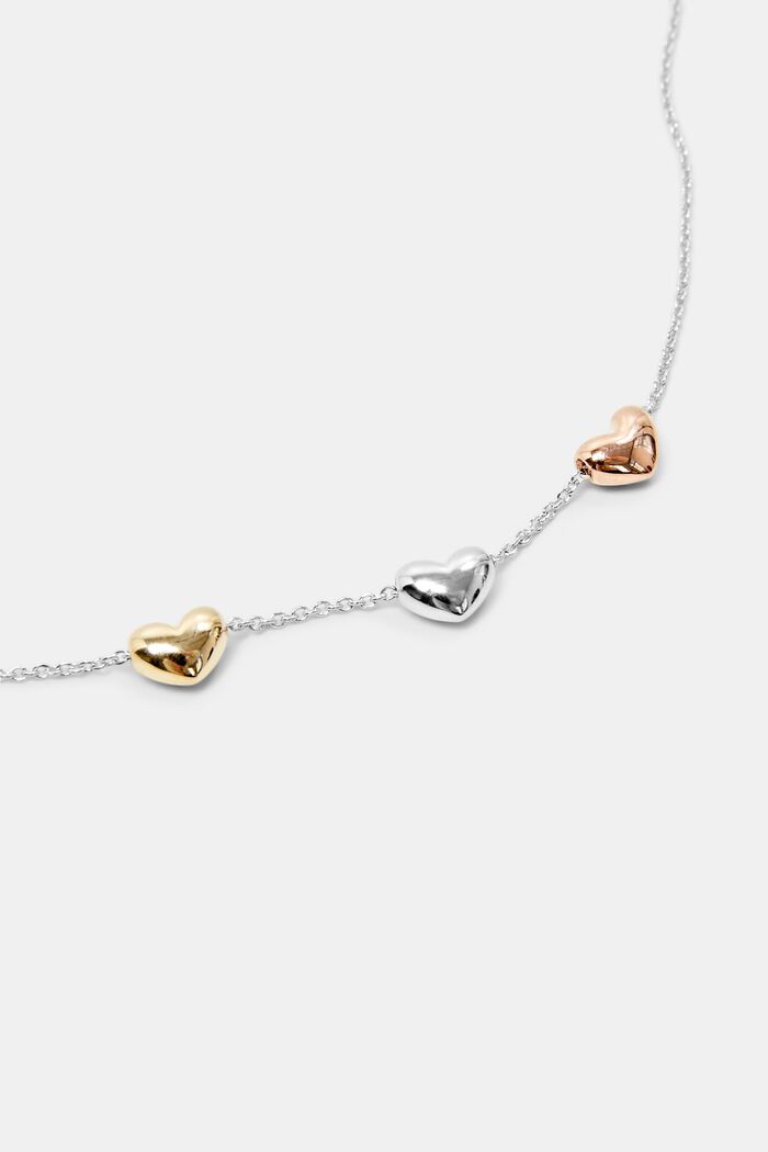 Collana in argento sterling con pendenti tricolore, GOLD, detail image number 1