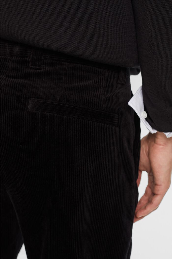 Pantaloni in velluto a gamba larga, BLACK, detail image number 4