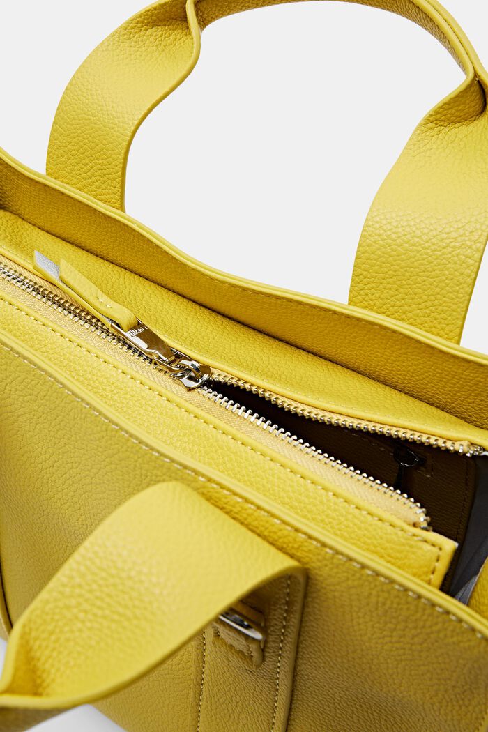 Borsa a tracolla in similpelle, YELLOW, detail image number 3