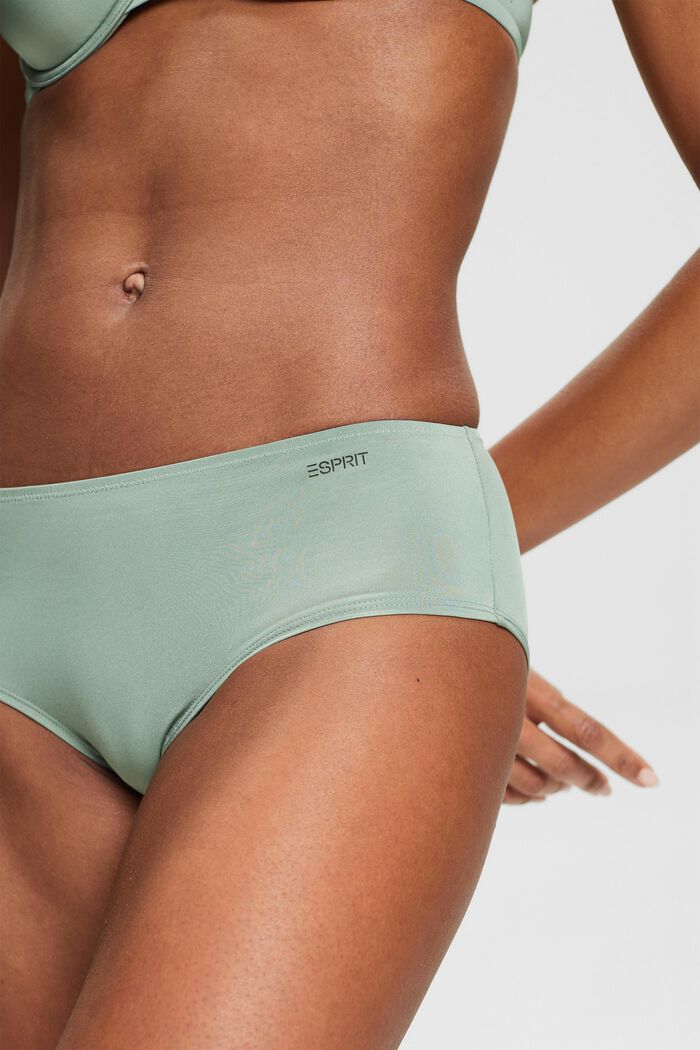Culotte in microfibra con logo, DUSTY GREEN, detail image number 2