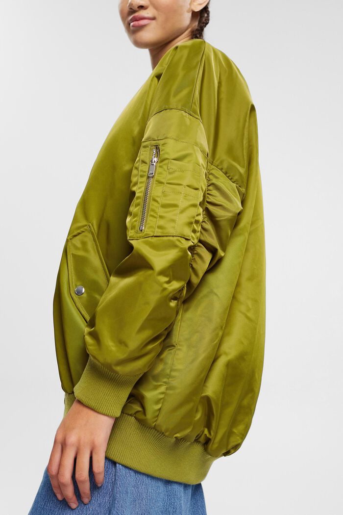 In materiale riciclato: Giacca bomber, OLIVE, detail image number 3
