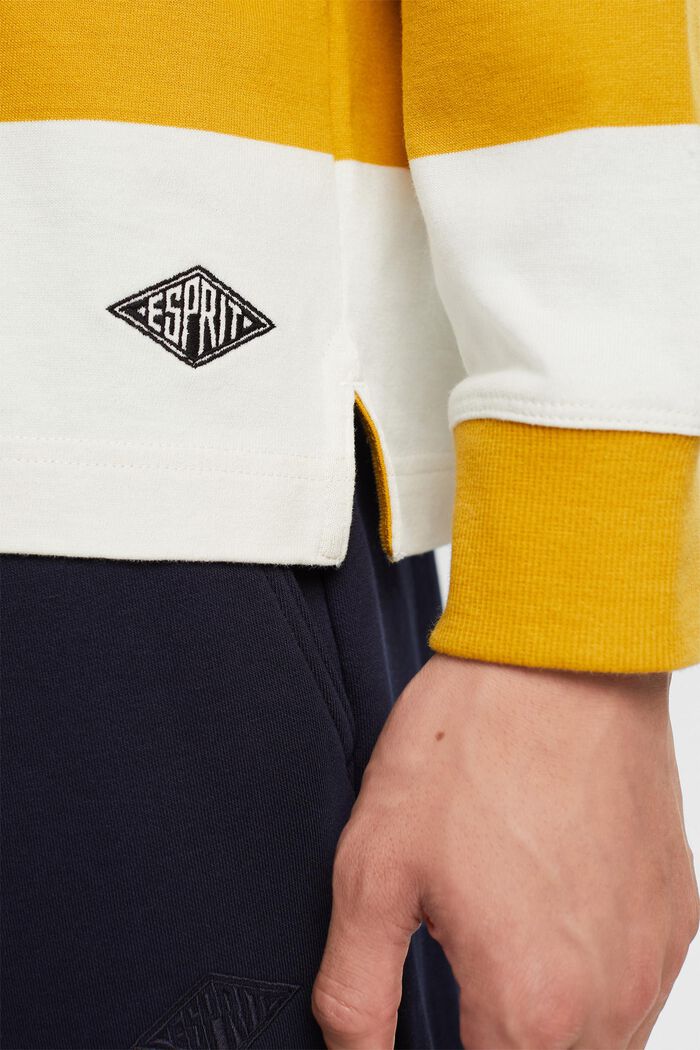 Maglia a righe stile rugby, AMBER YELLOW, detail image number 2