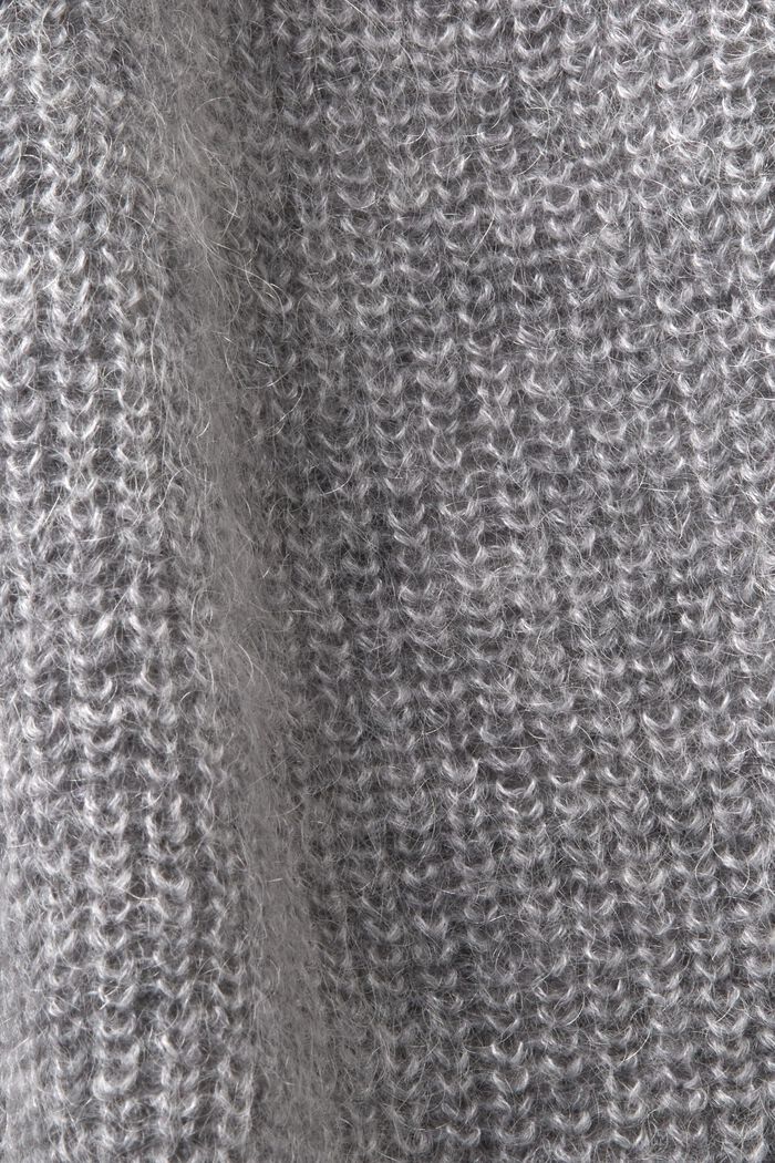 Cardigan aperto in maglia a coste, MEDIUM GREY, detail image number 6
