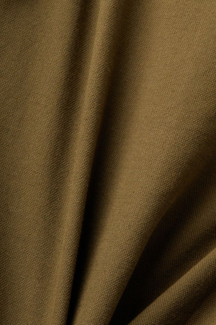 Pantaloncini in twill con vita arricciata, KHAKI GREEN, detail image number 6